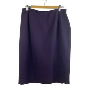 VINTAGE Jones Wear Purple Wool Pencil Skirt Size 18
